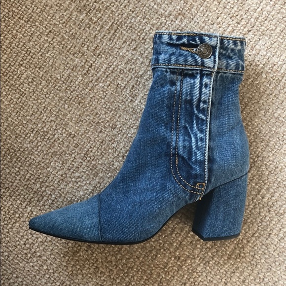 jeffrey campbell denim booties